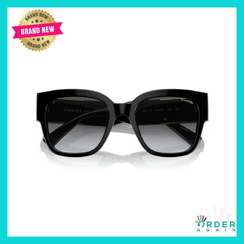 Square Sunglasses Plastic Frame Grey Gradient Len… - image 6